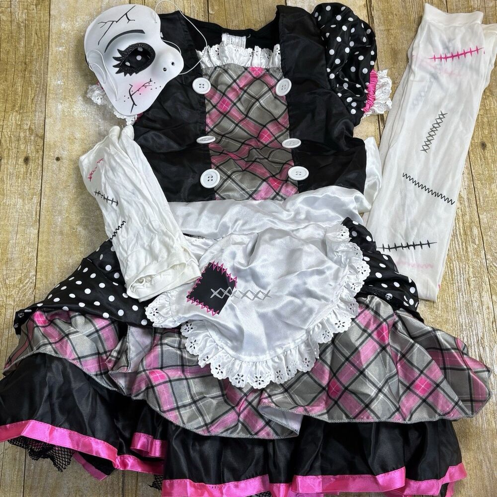 Amscan Damaged Doll Girls Medium Halloween Costume 5 Piece #458 - Picture 10 of 16